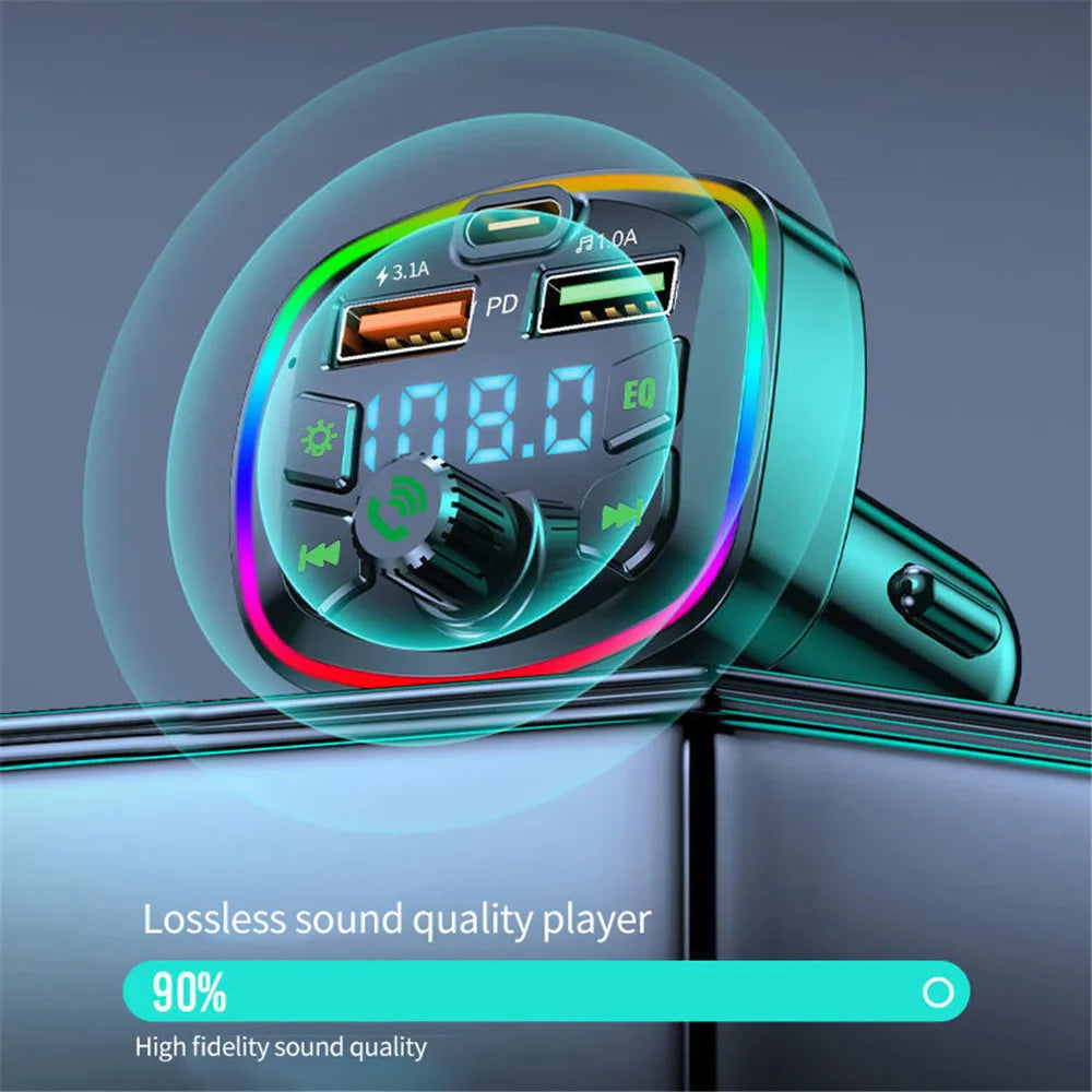 Transmetteur FM Bluetooth Chargeur de voiture