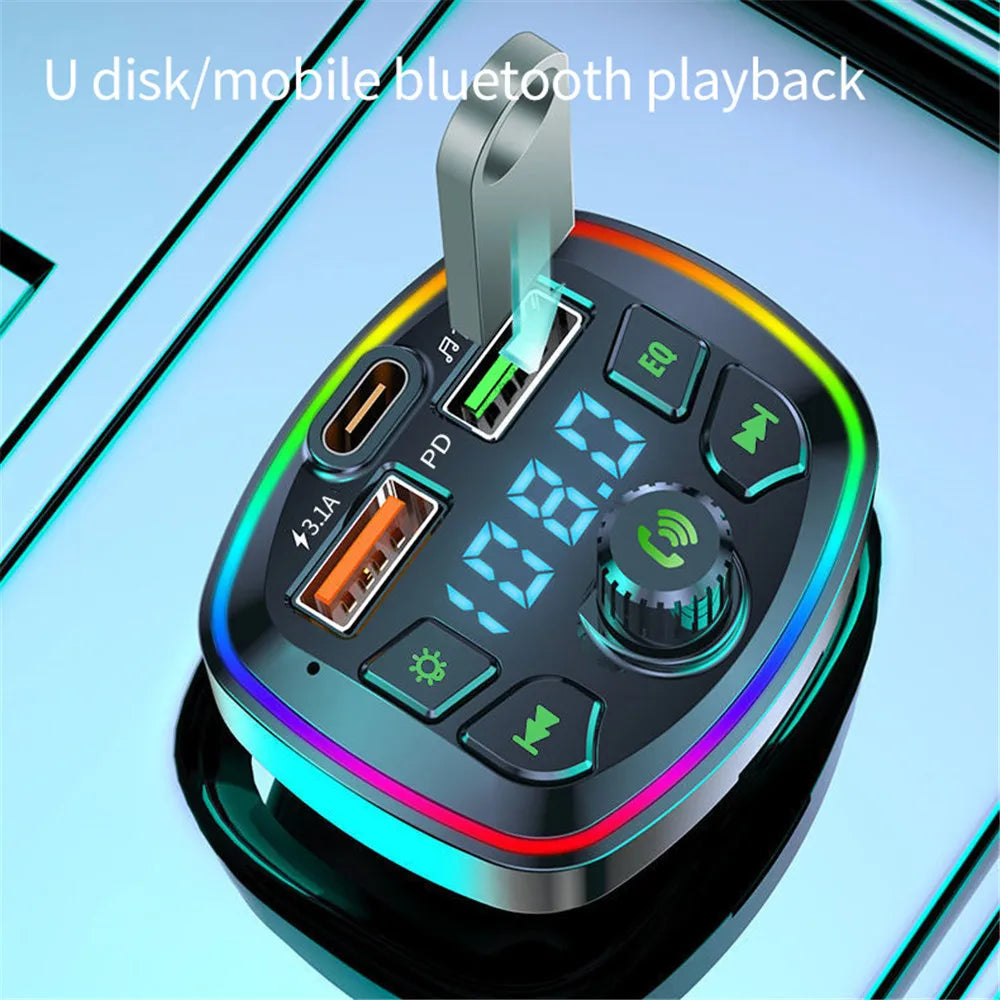 Transmetteur FM Bluetooth Chargeur de voiture