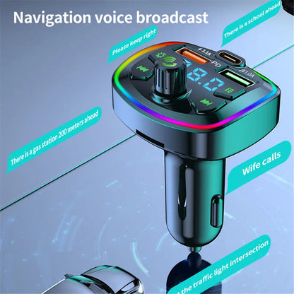 Transmetteur FM Bluetooth Chargeur de voiture